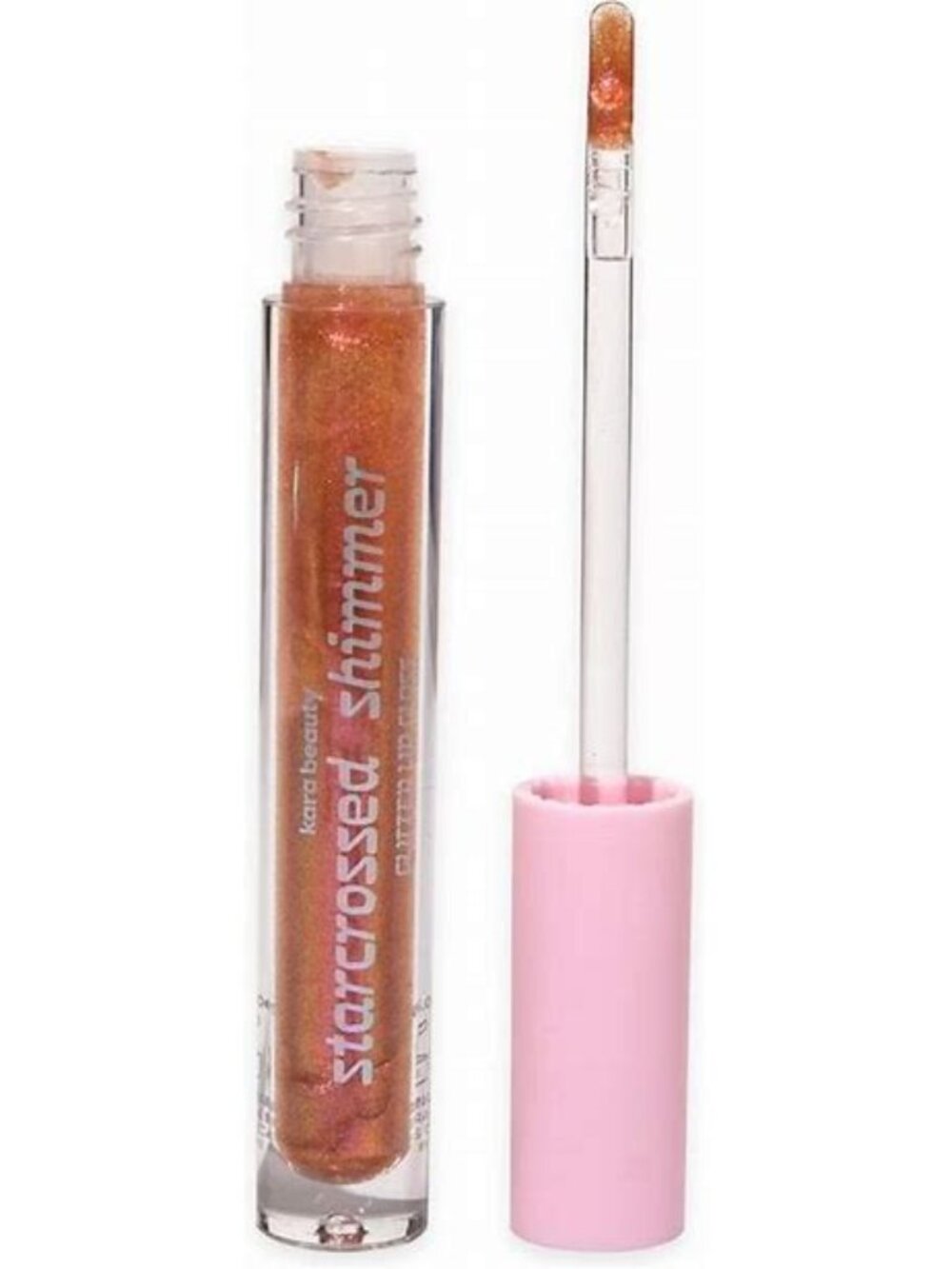 Kara Starcrossed Shimmer Glitter Lip Gloss Champagne Kiss NIB